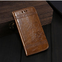 Compatible with Apple, Luxury Retro Leather Cover Flip Case For iPhone/ Samsung Galaxy