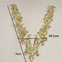 Net yarn embroidery collar patch