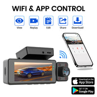 Three-record Wifi Interconnection 4K HD Night Vision Driving Recorder