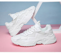 Couple Mesh Breathable Clunky Sneakers Plus Size