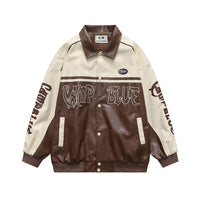 American Retro Alphabet Embroidered Lapel Baseball Uniform
