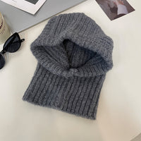 Warm Woolen Hat Scarf One Female Winter Earflaps Knitted Hat