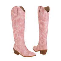 Western Cowboy Embroidered High-Heel Boots