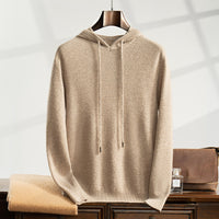 Fall Winter Men Hooded Cashmere Sweater