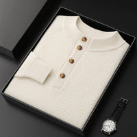 Half-height Cardigan Collar Knitted Loose Casual Fashion Oversized Knit Wool Sweater