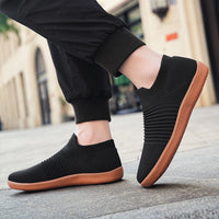 Flyknit Wide-toe Slip-on Sock Shoes Lightweight Comfortable And Durable For Men