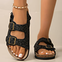 Soft-soled Flip-flops With A Belt Buckle Sandal