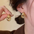 Best-selling Golden Circular Geometric Twisted Multi-layer Braided Design