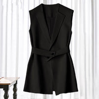 Slimming Waist-tied Vest For Suits Sleeveless Waistcoat