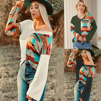 Knitted Apricot Wine Red Army Green Sweater
