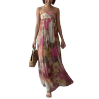 Womens Fashion Sleeveless Printed Casual Dress