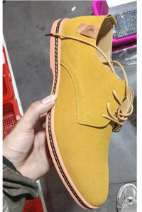 Men's Suede Lace-up Leather Shoes
