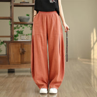 High-waisted Elastic Bloomers Retro Casual Style