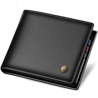 Horizontal First Layer Cowhide Business Zipper Wallet