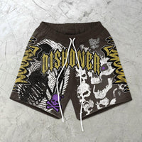 Geometric 3D Digital Printing Shorts