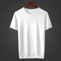 Winter Thick Style Round Neck Pullover Men's Elbow-sleeved Top Sweater