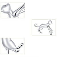 925 Silver Cute Kitten Ear Clip Single