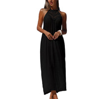 Sexy Side-Slit Sun-Protective Maxi Cover-Up Dress