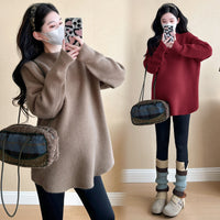 Stylish Casual Loose-fitting Mid-length Sweater