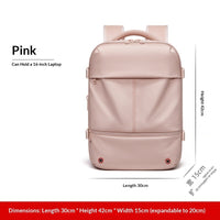 High-Capacity Water-Resistant Expandable Laptop Bag For Business Travel