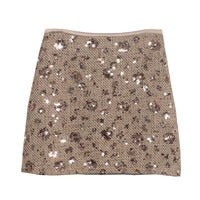 Sequined Red Skirt High Waist Slimming A- Line Sheath