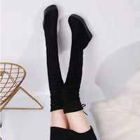 Suede Matte Slimming Stretch Over-the-knee Boots Lightweight Platform Women