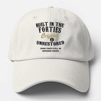 Men's Washed Cotton Cap, Vintage Baseball Cap, Soft-Brimmed Sun Hat
