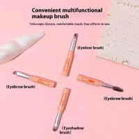 Multifunctional All-aluminum Tube Four-cut Makeup Brush Makeup Tools