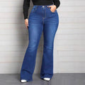 Blue Mid-rise Flared Jeans In-stock For Women Available On Our Independent Website