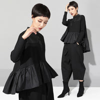 Long Sleeve Slimming Patchwork Baby Shirt Top