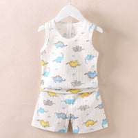 Fashion Children's Sleeveless Vest Shorts Set