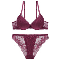 Young Women's Lace Push Up Bra Set