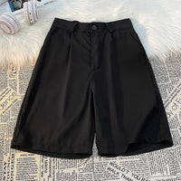Korean Style Solid Color Simple Cropped Trousers
