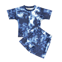 Summer Girls Tie-Dye T-Shirt Shorts Two-Piece Suit