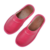 Home furnishing indoor leather Baotou slippers