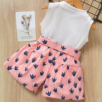 Children's two-piece suit with bow