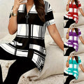 Casual Fashion Color-Block Digital Print Shirt Top