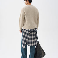Mens Thick Simple Henley-Neck Sweater For Fall And Winter