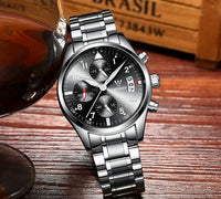 Quartz Fashion Multifunctional Stainless Steel Watch