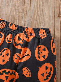 Halloween Day Boy Full Print Pumpkin Lamp Suit