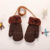 Winter Neck Fall-proof Knitted Warm And Velvet Gloves