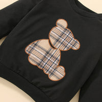 Baby Autumn Bear Printed Pants Sweater Suit