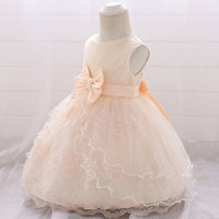 Girls' group one year old dress princess dress print
