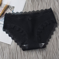 Breathable mid-rise girls briefs