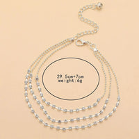 Personalized Diamond Claw Chain Multi-layered All-matching Anklet