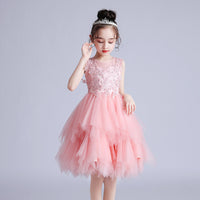 Fluffy dress skirt female flower children's wear