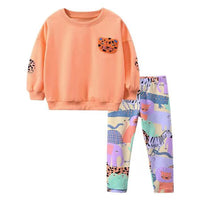 Style Spring And Autumn New Girls' Long Sleeve Children's Suit