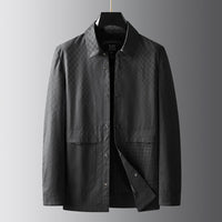 Spring And Autumn Plus Size Men's Loose Casual Polo Collar Jacket