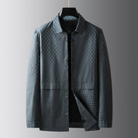 Spring And Autumn Plus Size Men's Loose Casual Polo Collar Jacket