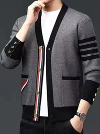 Knitted Cardigan Korean Fashion V-neck Coat